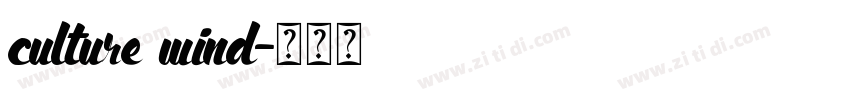culture wind字体转换